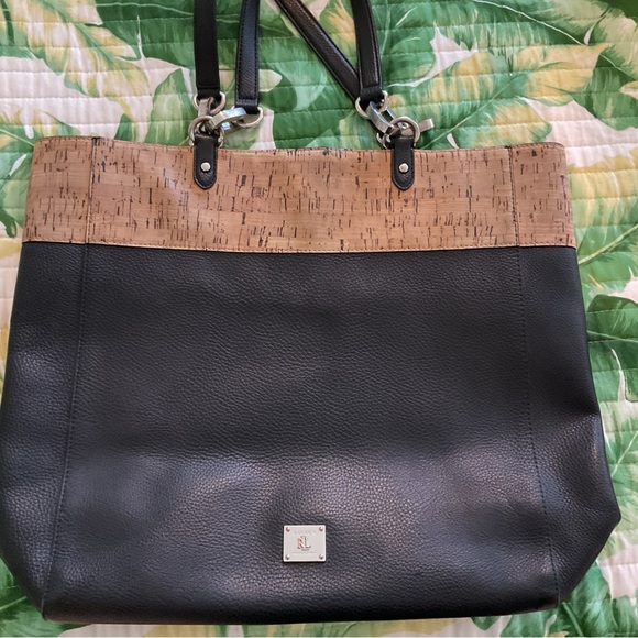 Ralph Lauren Black and Cork Tote Bag - Picture 4 of 13